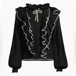 Stellah Tipping Ruffle Knit Sweater